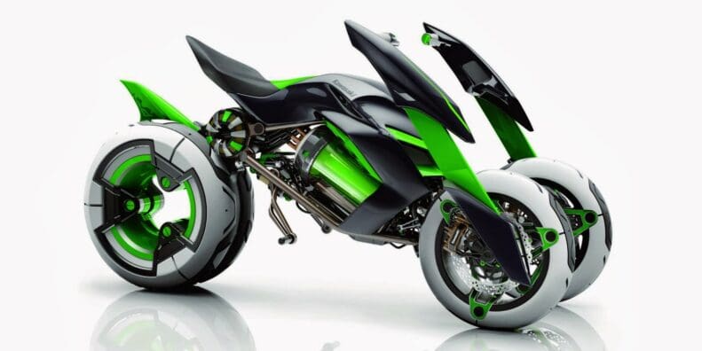 Kawasaki four-wheeled motorcycle