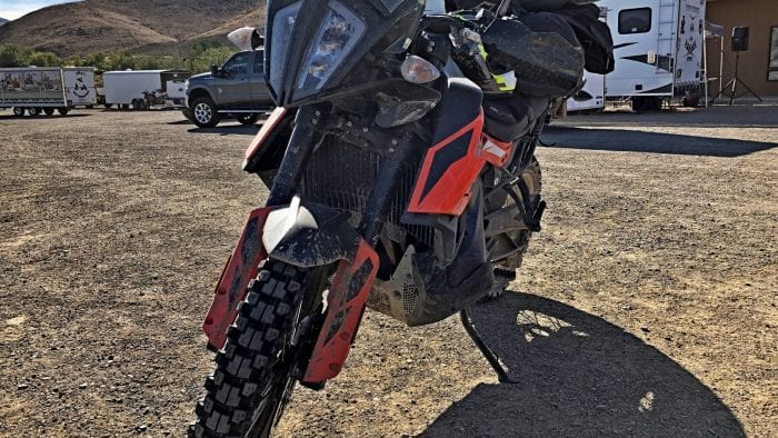 2019 KTM 790 Adventure with Motoz Tractionator Adventure tires on it.