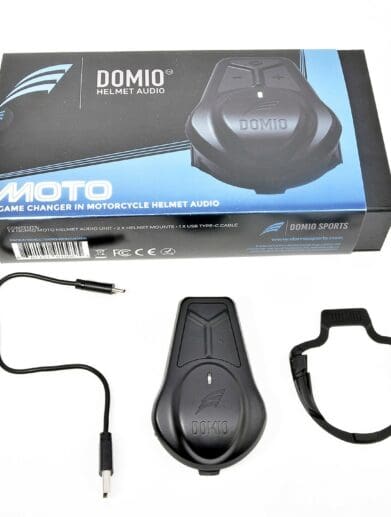 The Domio Sports Moto bluetooth music device.