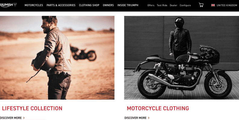 Triumph online shop