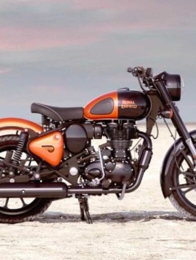 Royal Enfield Orange ember classic 350