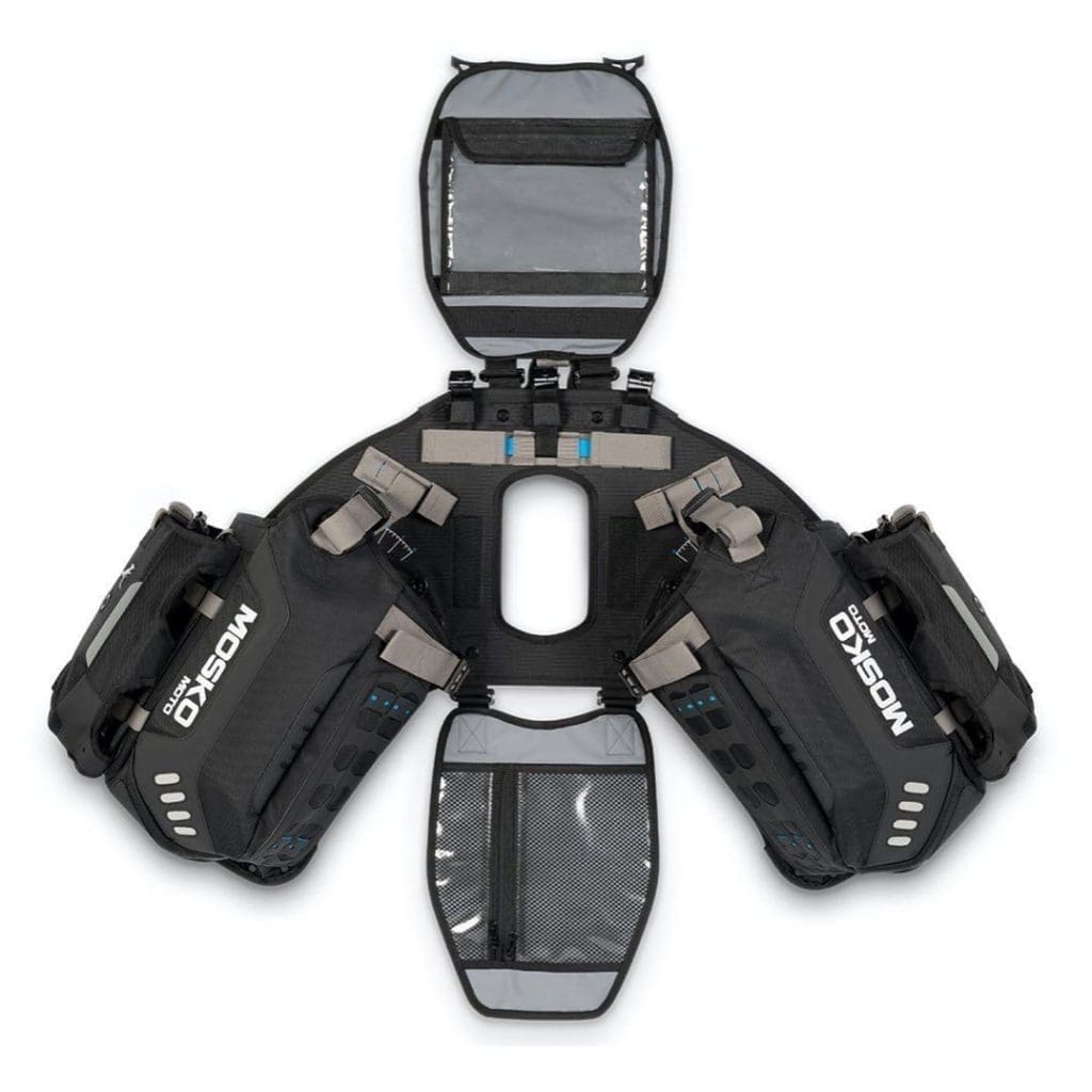 The harness for the Mosko Moto Reckless 80L v3.0 Revolver luggage system.