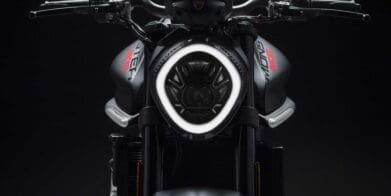 Front view of a Ducati Monster