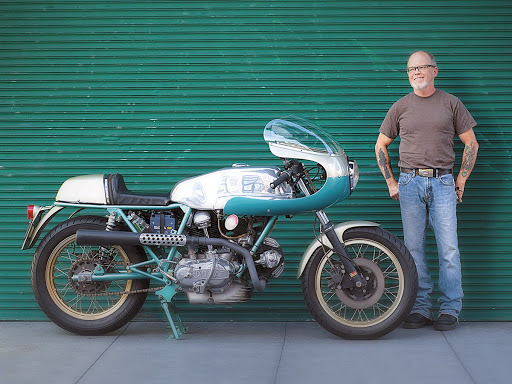 Keith Hale and his beautiful 1974 Ducati 750 SuperSuport