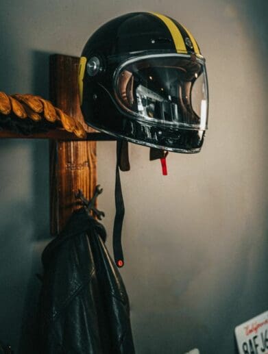 A view of the Trip Machine helmet hanger