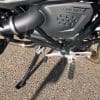 A view of the surprisingly functional kickstand for the 2021 BMW R NineT Scrambler prior to the demo ride from WBW