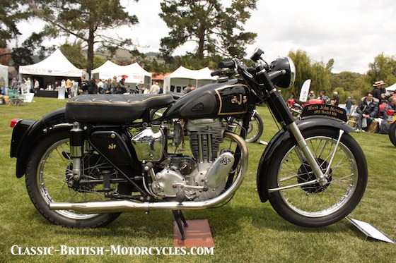 AJS motorcycle pictures, classic motorcycle shows, motorcycle auctions, quail motorycle gathering