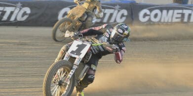 Jared Mees tearing up the twists at the American Flat Track