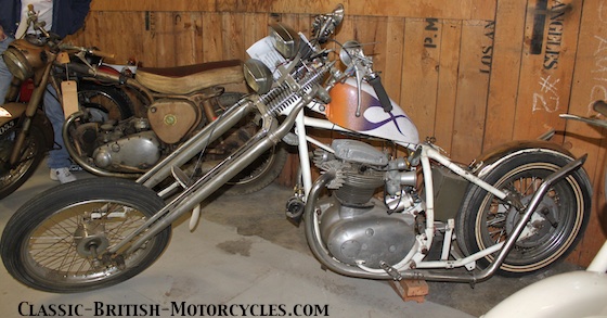 bsa chopper, old school chopper, springer front end, bsa rat bike, rat bikes