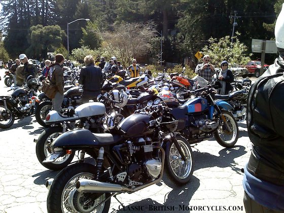 alices restaurant, triumph bonneville thruxton, triumph bonneville, thruxton, bsaocnc