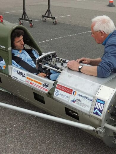 Guy Martin in the 52 Express - a streamliner set to break the land speed record.