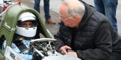 Guy Martin with the 52 Express - a 30-foot streamliner with the 50-year old turbine engine of a Rolls Royce Gem helicopter - attempting to break the World Land Speed Record for January 2023, in Bolivia. Media: Second round of test runs complete