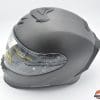 Side view of new Scorpion EXO-R1 Air Carbon Helmet on white background