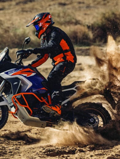 A view of the all-new KTM 1290 Super Adventure R, soon to be available in the US