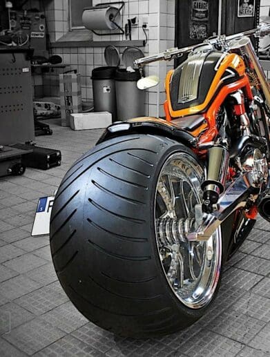 A view of the Harley-Davidson Carbon Eagle created by Rod Squad