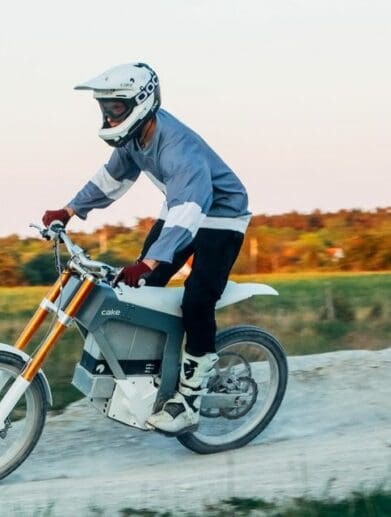 A view of British motorcyclists enjoying their electric motorcycle