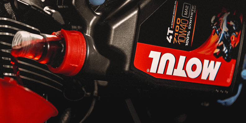 high-performance Motul motorcycle oil