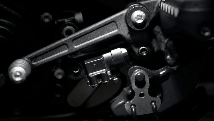 A view of the new screaming' eagle quick-shifter from Harley-Davidson