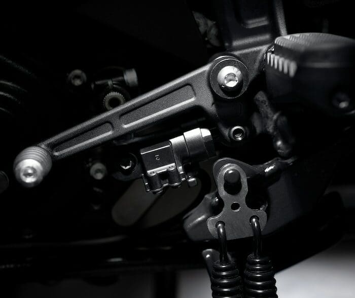 A view of the new screaming' eagle quick-shifter from Harley-Davidson