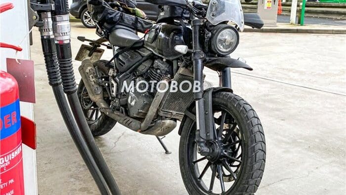 An image of the test mule of the upcoming Bajaj-Triumph scrambler