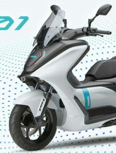 A view of the all-new Yamaha E01 Scooter, currently headed for Japan with future debuts in the EU and the rest of Asia