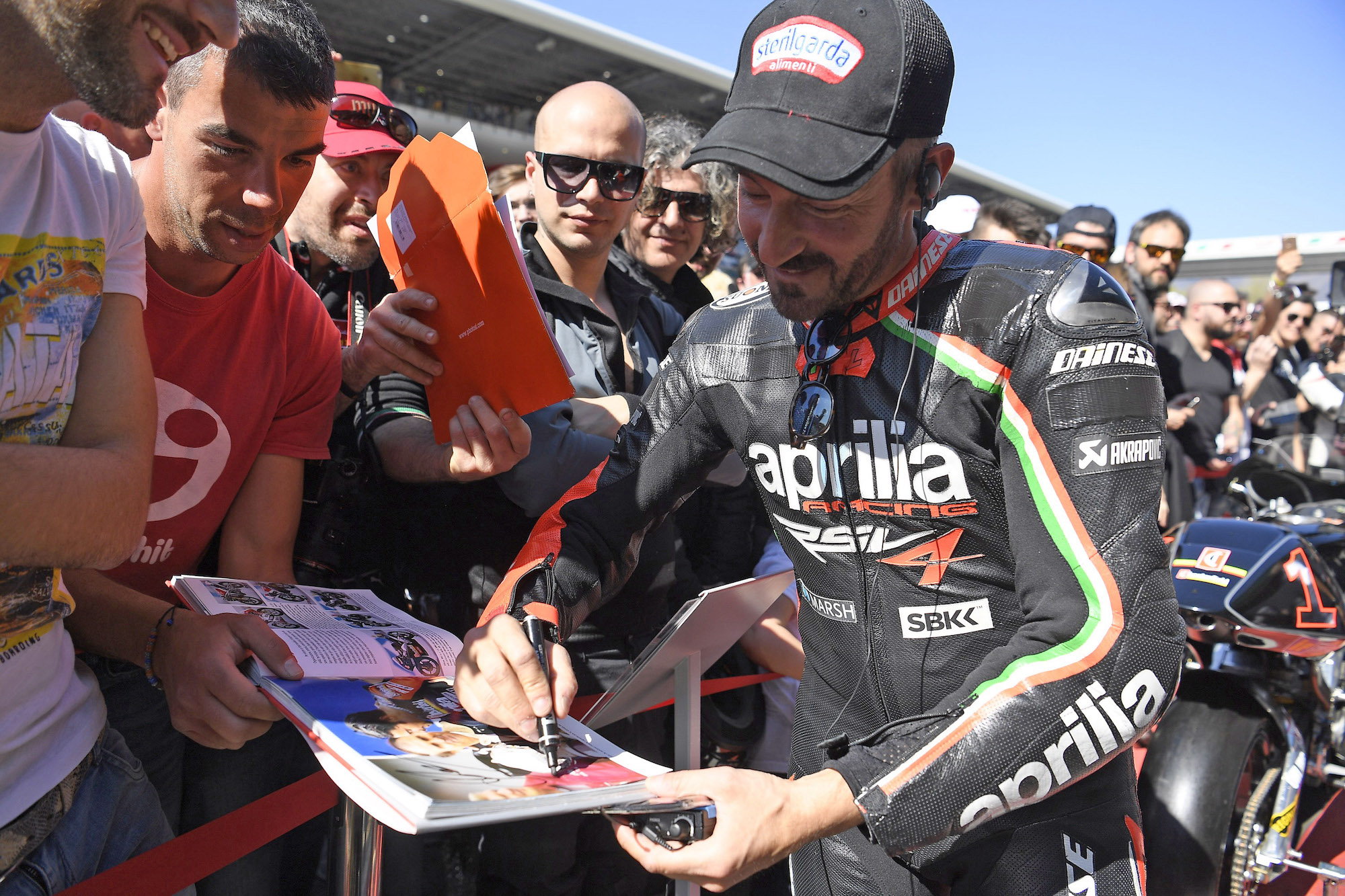 A view of the Aprilia Racing Days countdown, which includes free access to the misano world circuit