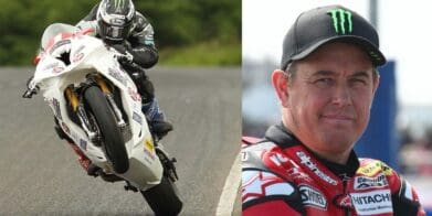 A view of motorcyclists on the Isle of Man TT race as John McGuiness takes viewers on a tour of the first half of the circuit