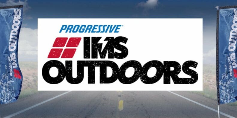 A view of the Progressive IMS Outdoors logo