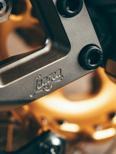 A view of the two-stroke by Langem Motorcycles that has inspired the production of a four-stroke and eventual electric motorcycle models for the brand