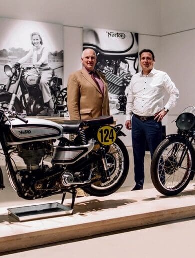 A view of the motorcycles that Norton purchased from a private collector