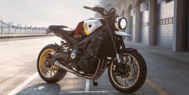 A Yamaha XSR900 in the bid to bring awareness of an upcoming A2-compliant variant for Q4 of this year.