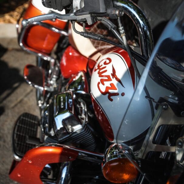 A view of the moto Guzzi days which are now back in full swing in Mandello