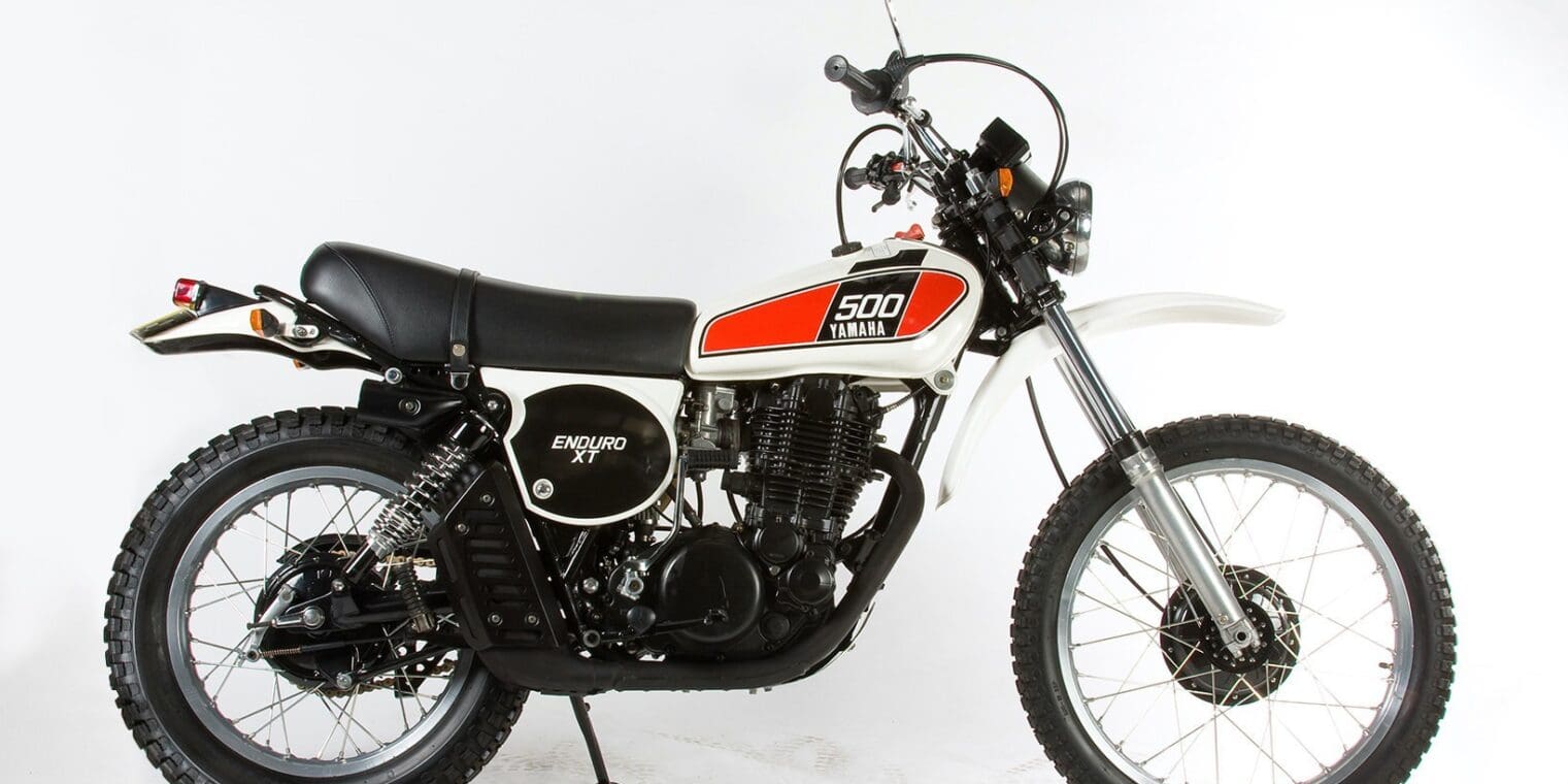 An XT500 Yamaha motorcycle from the late 1970s