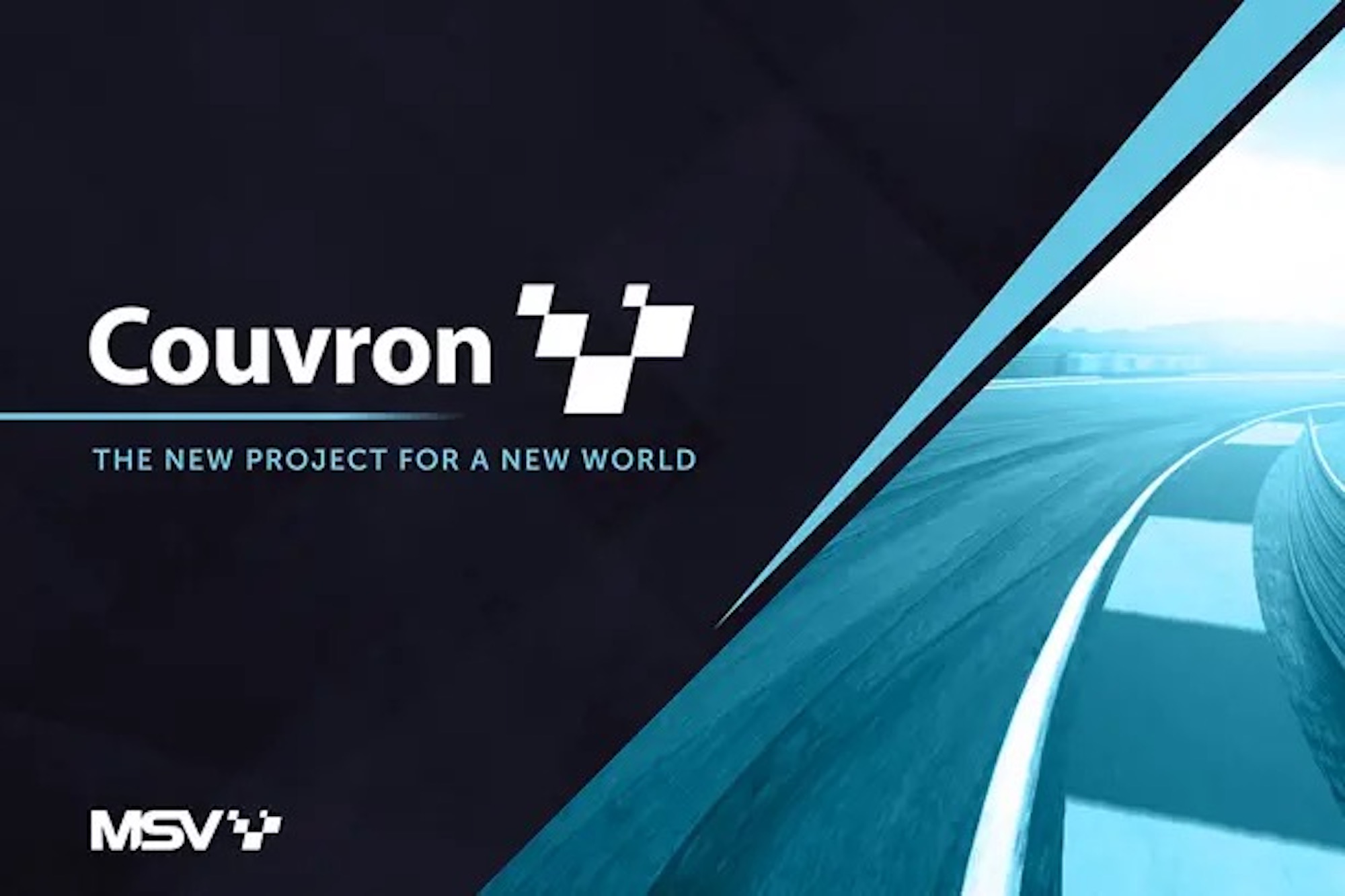 Couvron's logo, in relation to the new eco race track designed and built in France by MotorSport Vision (MSV). Media sourced from MCN.