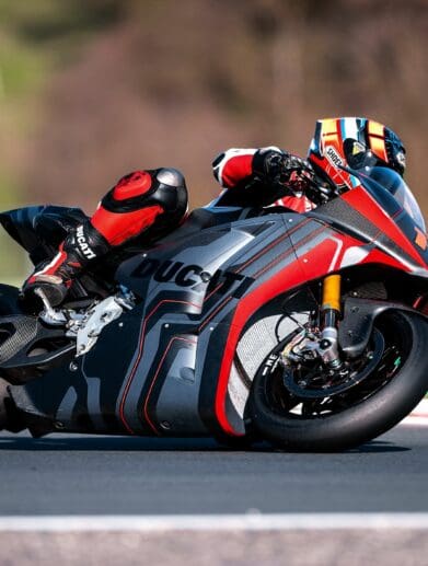 Ducati's V21L prototype as the 2023 iteration of MotoE gets nearer. Media sourced from The Paradise.