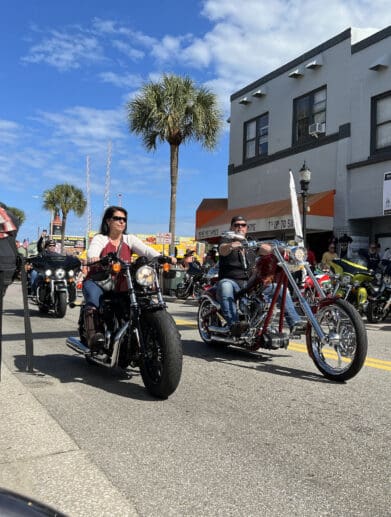 A view of 2021's Daytona Biketoberfest. Media sourced from the Daytona Beach Area Convention and Visitors Bureau on the official press release.