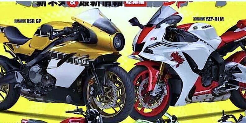 A view of the cover of Young Magazine, showing potentials of what the upcoming rumoured XSR 900 and MotoGP R1M would look like. Media sourced from Top Speed.