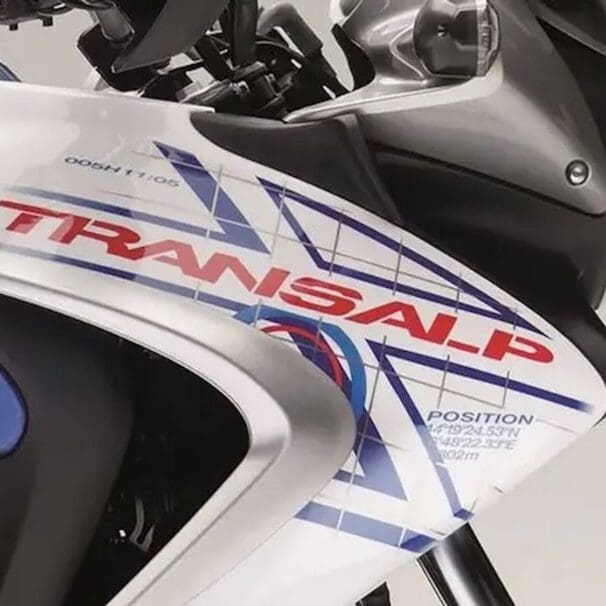 A side fairing view of the Honda Transalp. Media sourced from Top Speed.