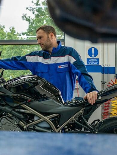 Suzuki's new "Accident Aftercare' Program, dedicated to UK riders in need of help past the point of the new sale. Media sourced from Suzuki's press release.