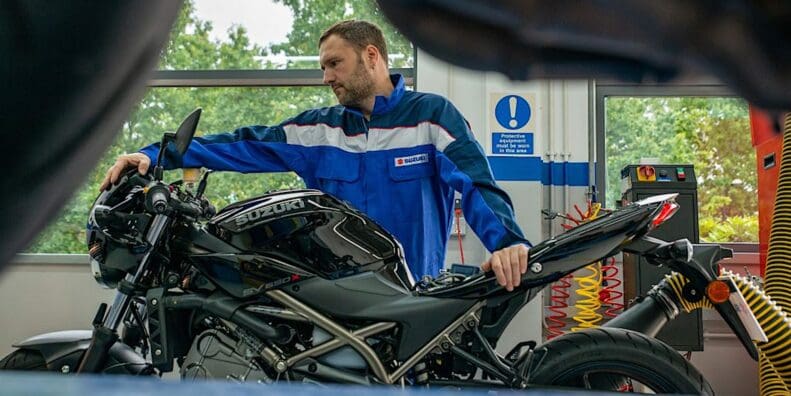 Suzuki's new "Accident Aftercare' Program, dedicated to UK riders in need of help past the point of the new sale. Media sourced from Suzuki's press release.