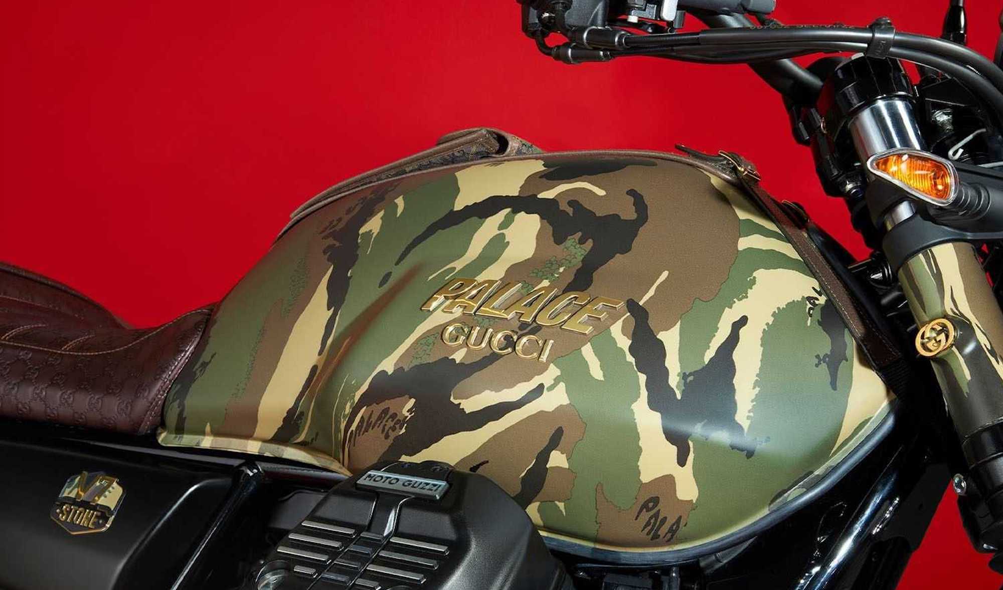 Gucci, Moto Guzzi & Palace: Fashion Meets Military with Limited V7 -  webBikeWorld