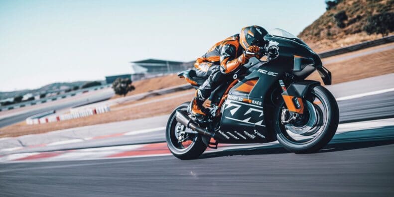 KTM's all-new 2023 RC 8C. Media sourced from KTM.