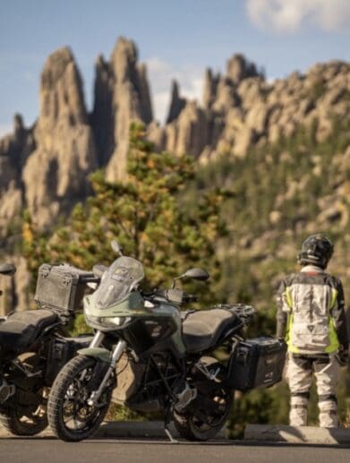 A motorcyclist enjoying a Backcountry Discovery route. Media sourced from BDR.