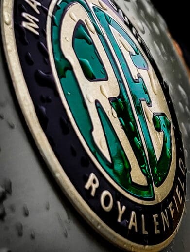 Royal Enfield's logo. Media sourced from PeakPX.