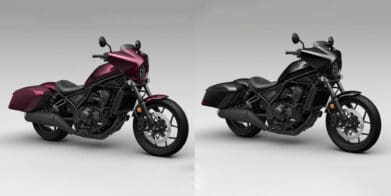 A view of Honda's all-new Rebel 1100T DCT bagger bike. Media sourced from Honda's press release.