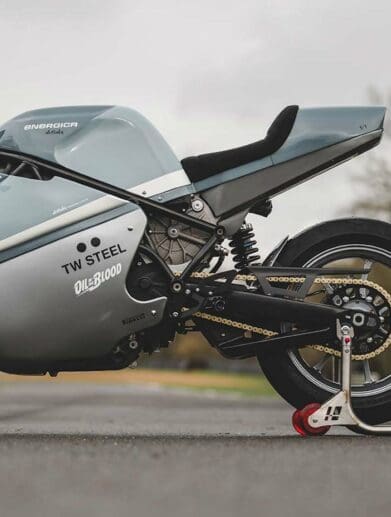 Energica's Eva, with a classic spin courtesy of DeBolex. Media sourced from BikEXIF.