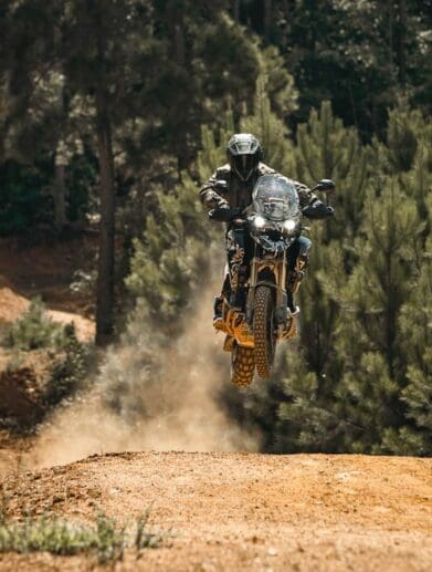 Ricky Carmichael on a Triumph Tiger. Media sourced from ADVPulse.