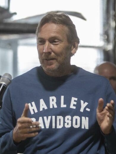 Harley-Davidson's CEO, Jochen Zeitz. Media sourced from Norges Bank Investment Management.