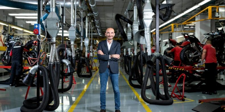 Ducati's CEO, Claudio Domenicali, who has just been reappointed as the Motor Valley Association's president. Media sourced from Ducati.