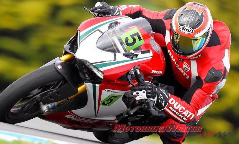 David Rollins on his Ducati Panigale - Getting an Aussie TT event over the line